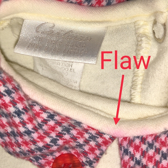 Carter's 2 Pc Baby Overalls. Cream Color Fleece PUPPY 6-9ms - Picture 8 of 11